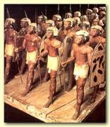 wooden egyptian soldiers